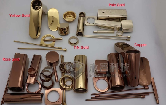 Titanyum Alaşımı PVD Vakum Kaplama Makinesi TiAlN Rose Gold Paslanmaz Çelik
