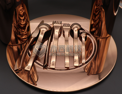 Titanyum Alaşımı PVD Vakum Kaplama Makinesi TiAlN Rose Gold Paslanmaz Çelik
