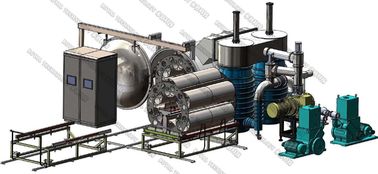İyi bir fiyat. Yatay Vakumlu Metalize Makinesi, Plastik Çatal PVD DC Düzlemsel Magnetron Püskürtme Sistemi çevrimiçi